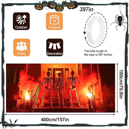 6 x 13 ft Halloween Garage Door Decorations Halloween decorations Witch Door Cover, Hanging Banner, Cauldron Backdrop Mural for Home, Outdoor, Indoor, Spooky Party, Wall, Window (Red)
