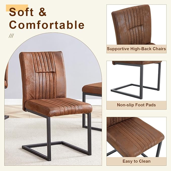 Dining Table Set for 8 - Large 78.7" Rectangular Kitchen Table Set for 8 with Cushioned Chairs,Modern Mid-Century Wood Dining Room Table for 8 Ideal for Kitchen & Gatherings