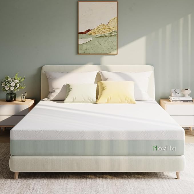 Novilla Full Mattress,10 Inch Gel Memory Foam Mattress for Suppotive &Pressure Relieving, Medium Firm Feel in a Box,Bliss