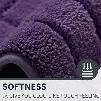 GRANNY SAYS Bathroom Rug Mat,36" x 24" Bath Mats for Bathroom Non-Slip, Super Soft and Water Absorbent, Microfiber Bath Rugs, Machine Wash Dry, Large Shower Bath Rugs for Floor, Purple