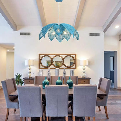 Rattan Pendant Light 3-Light Boho Chandelier Light Fixture 24inch Rustic Chandelier Suitable for Dining Room, Kitchen, Living Room,Foyer,Bedroom