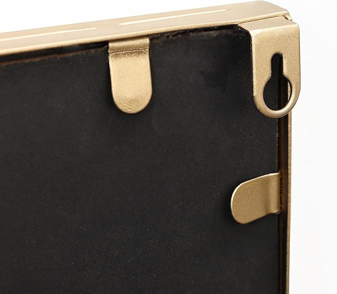 LuxenHome Metal Wall Mirror, Cityscape Gold Metal Frame Rectangular Mirror Decorative for Living Room, Bedroom, Bathroom, Entryway, Vanity Mirror (32 x 22 inch)