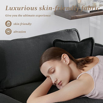 SoarFlash Chenille Sectional Sofa, Comfy Modular Loveseat Sofa, Modern 2-Seat Couch Deep Seat Sofa Set for Living Room,Grey