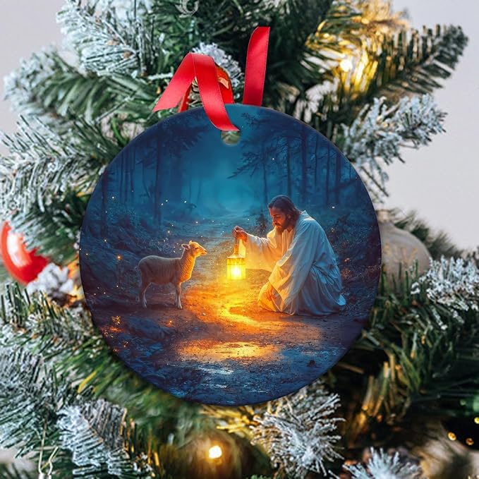 Christmas Ornaments for Birthday Gifts Baptism Gift for Boys or Girl Christian Gifts for Xmas Tree Decorations Christmas Decorations for Religious Gift Hanging Ornament,B-139