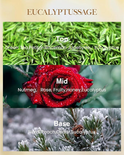 M&SENSE Eucalyptus Sage Scented Candle, 35oz 150H Long Lasting, 3-Wick Natural Soy Candles Aromatherapy Relaxing Sleep, Fall Winter Christmas Thanksgiving Home Fragrance Housewarming Gifts