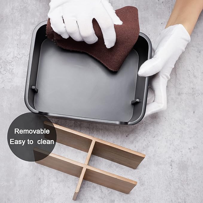 Stylish Desk Organizer and Remote Control Holder in Black - Keep Your Workspace Tidy and Organized, Multi-Purpose Storage for Desktop Bedside Nightstand