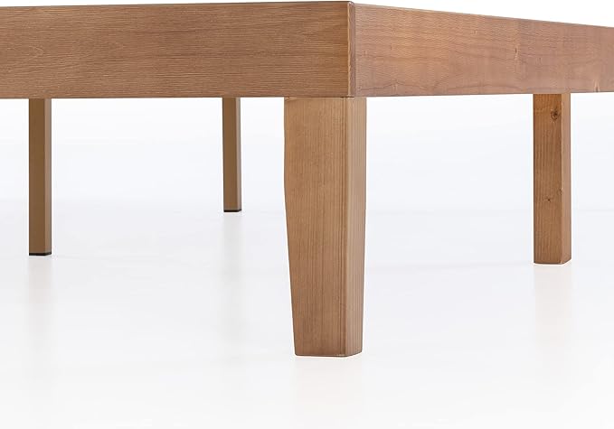 Mellow Naturalista Classic 12-Inch Solid Wood Platform Bed | Wooden Slats, No Box Spring Needed, Easy Assembly | Twin, Natural Pine