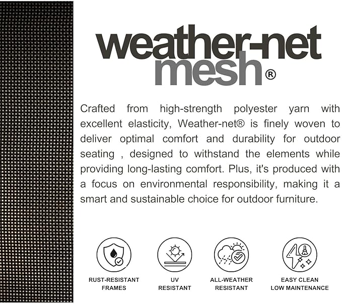 Amazonia Franklin 9-Piece Rectangular Extendable Patio Dining Set Teak Finish and Weather-Net Technology Ideal for Outdoors and Indoors