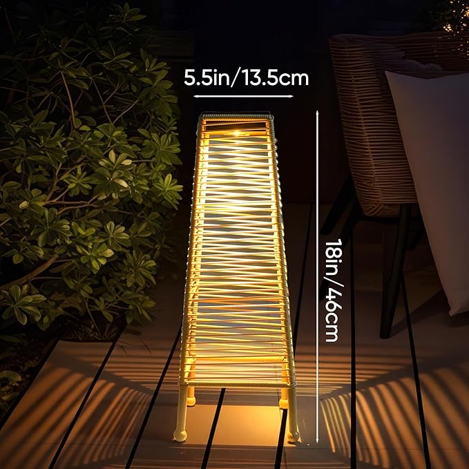 Outdoor Solar Floor Lamp, Upgraded Patio Lights, Brighter Outdoor Lamps for Patio, Auto On/Off Patio Lamps Outdoor for Yard Garden Patio Lawn Decor
