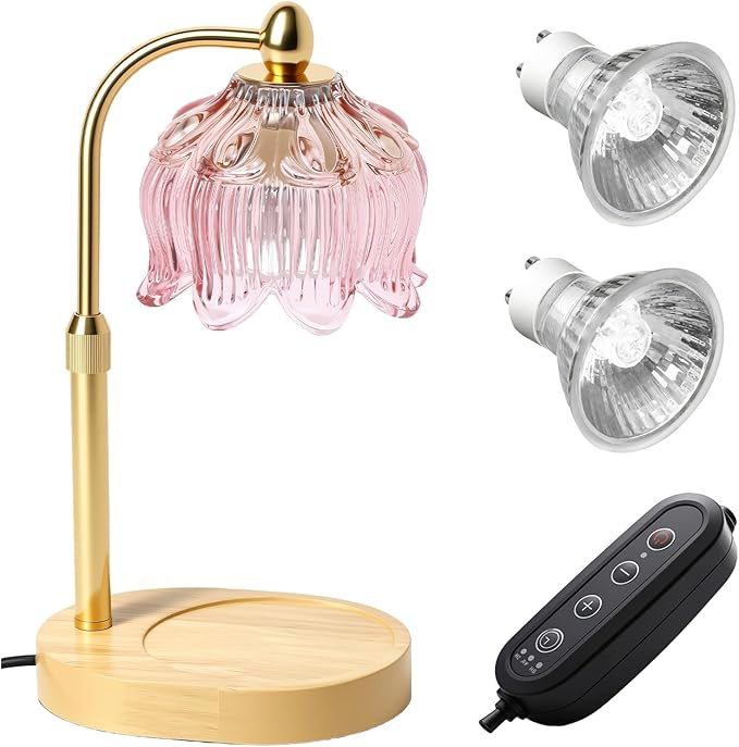 GEEZO Fragrance Candle Warmer Lamp，Electric Candle Warmer with Timer & Dimmer，Mom Christmas Birthday Gifts for Women, House Warming Gifts New Home Bedroom Decor