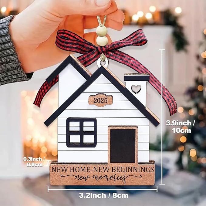 New Home Ornament 2025- Housewarming Gifts New Home, New House New Beginning, House Warming Gift for Women, Couple, homeowners, New Home Gift Ideas - First Home Christmas Ornament 2025