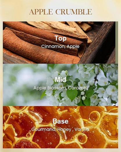 M&SENSE Apple Crumble Scented Natural Soy Candle, 14.1oz 60 Hours Long Lasting Slow Burning, Fall Winter Thanksgiving Christmas Candles Gifts for Home Decor