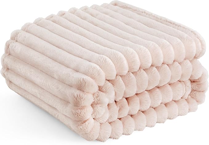 Bedsure GentleSoft Pink Throw Blanket for - Cozy Soft Blankets for Women, Cute Small Fleece Throws for Girls, Pink Decor Gifts for Home Room Office, Crystal Pink, 50x60 Inches