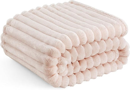 Bedsure GentleSoft Pink Throw Blanket for - Cozy Soft Blankets for Women, Cute Small Fleece Throws for Girls, Pink Decor Gifts for Home Room Office, Crystal Pink, 50x60 Inches