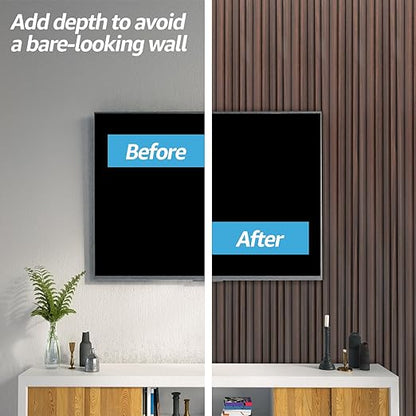 Art3d WPC Slat Wall Panels, 8-Pack 108 x 6 Inch 3D Wall Accents for Interior Wall Decor, Living Room, Bedroom,Walnut