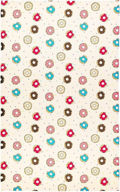 Modern Style Premium Kitchen Tea Towel Super Absorbent Fast Drying Microfiber Donut Craze