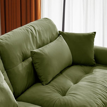 SoarFlash Velvet Sectional Middle Position Sofa, Green