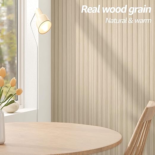 Art3d WPC Slat Wall Panels, 8-Pack 108 x 6 Inch 3D Wall Accents for Interior Wall Decor, Living Room, Bedroom, Oak