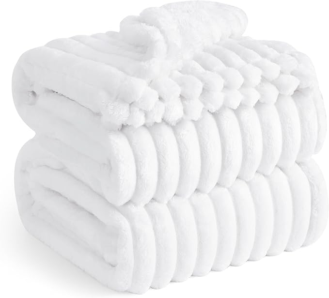 Bedsure GentleSoft White Full Blanket for Bed - Cozy Soft Blankets for Women, Cute Large Throws for Girls, 84x90 Inches