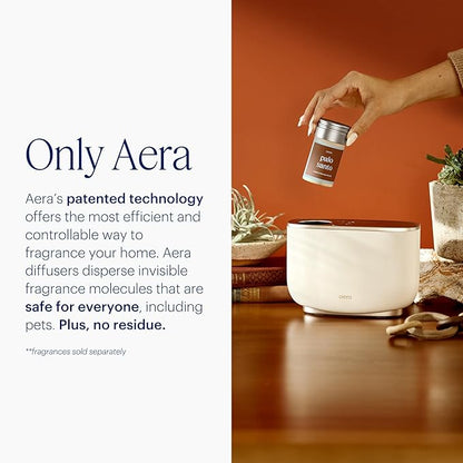 Aera Home Fragrance Electric Diffuser: Smart Home App Aroma Control, Essential Oil & Aromatherapy, Hypoallergenic Scent Technology, Safe for Family & Pets, White (Scent Capsules Sold Separately)