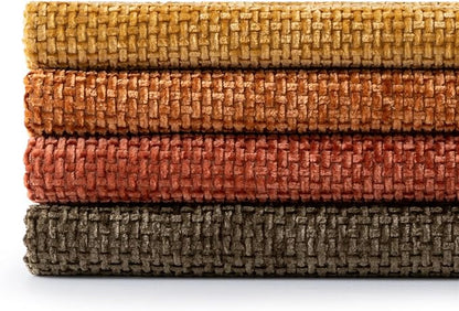 MIULEE Pack of 4 Fall Orange/Yellow Throw Pillow Covers 20x20 Inch Halloween Soft Decorative Chenille Pillows Farmhouse Accent Cushions for Boho Home Decor Spring Bedroom Living Room