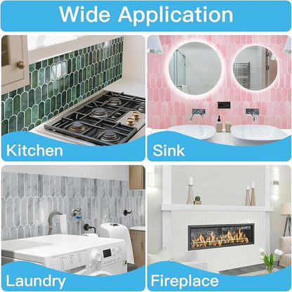 Art3d 12 x 12 Inch Heavy-Duty Peel and Stick Backsplash, Self-adhesive Wall Tiles for Kitchen Bathroom Decor, 10-Pack Dark Green