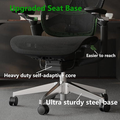Ergonomic Office Chair, Big and Tall Mesh Home Desk Chair with Adjustable Lumbar Support, Gaming Chair with Headrest, 5D Armrest,90-130°Tilt, BIFMA Certified, Model Zen (Grey)