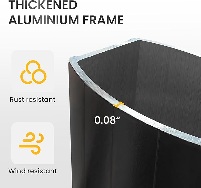 10 X 13 FT Cantilever Patio Umbrella with Base Included Outdoor Heavy Duty Double Top Windproof Rectangle Offset Umbrellas with 360-degree Rotation for Pool Deck Backyard, Black