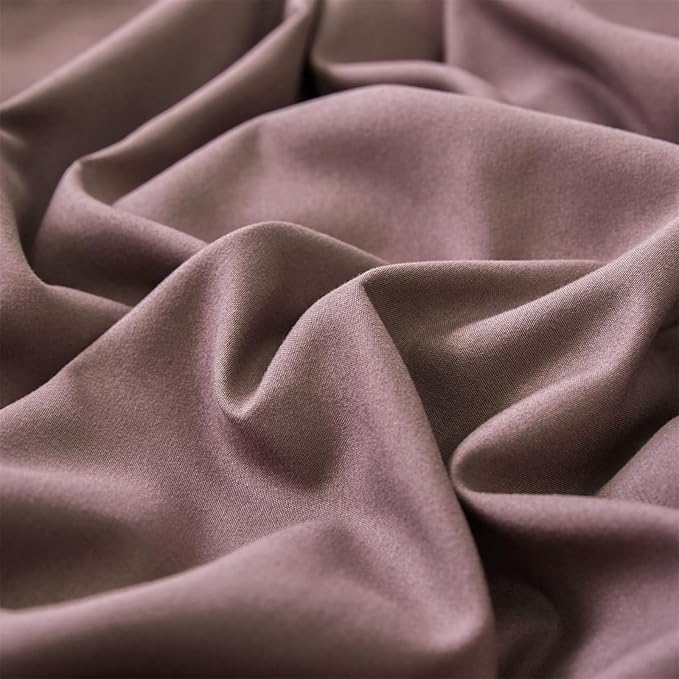 CLOTHKNOW Pale Mauve King Size Comforter Set 3Pcs Dusty Purple Bedding Comforter Sets Soft All Season Purple Comforter with 2 Pillow Cases