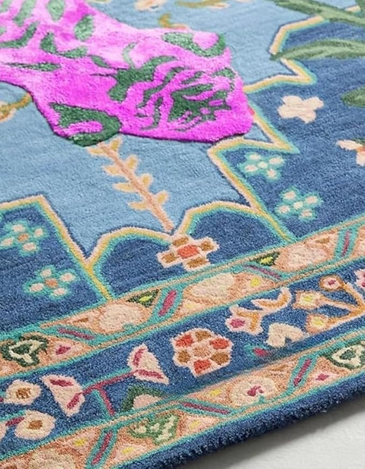 Hand Tufted Modern & Unique Animal Rugs 100% Wool, Soft and Durable Rugs for Your Living Room, Bedroom,Hall Or Any Room (Multi Colour K1, 10 X 14 Feet)