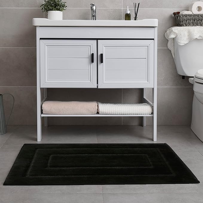 GRANNY SAYS Bathroom Rug Mat, Bath Mats for Bathroom Non-Slip, Super Soft and Water Absorbent, Microfiber Bath Rugs, Machine Wash Dry, Large Shower Rugs for Floor, 36" x 24"