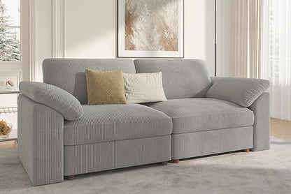 EASE MOOSE Modern Loveseat Sofa for Living Room, Comfty 2 Seat Solid Wood Frame Sofa, FSC Certified Modern Deep Seat Couch