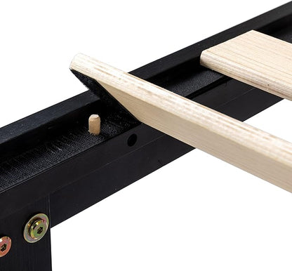 Mellow Naturalista Classic 12 Inch Solid Wood Platform Bed with Wooden Slats, Cal King, Black