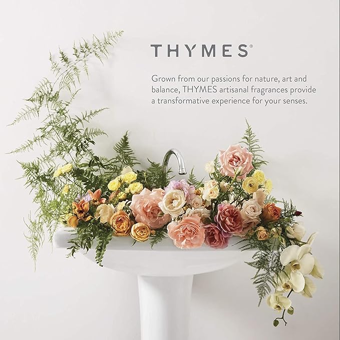 Thymes Aromatic Jar Candle - Lavender Scented Candle for a Soothing Home Fragrance - Matte White Candles (7.5 oz)