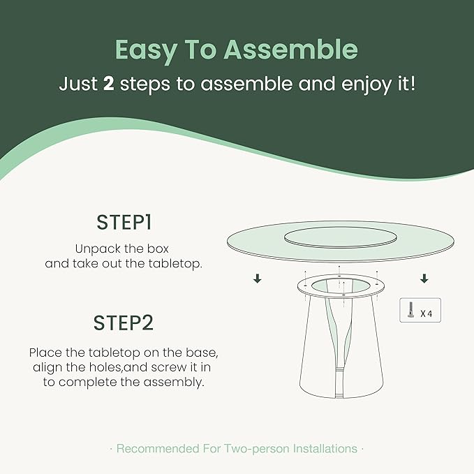 POVISON 59" Round Dining Table for 6, Modern Glossy Sintered Stone Dining Room Table Built in Lazy Susan for Kitchen,Glossy Dining Tabletop with Bronze Carbon Steel Pedestal(Table Only)