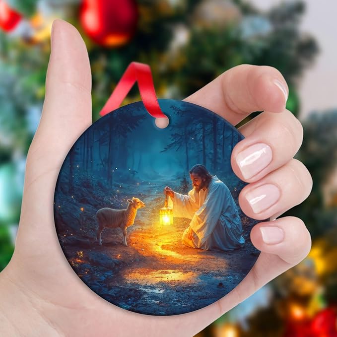 Christmas Ornaments for Birthday Gifts Baptism Gift for Boys or Girl Christian Gifts for Xmas Tree Decorations Christmas Decorations for Religious Gift Hanging Ornament,B-139