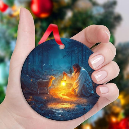 Christmas Ornaments for Birthday Gifts Baptism Gift for Boys or Girl Christian Gifts for Xmas Tree Decorations Christmas Decorations for Religious Gift Hanging Ornament,B-139