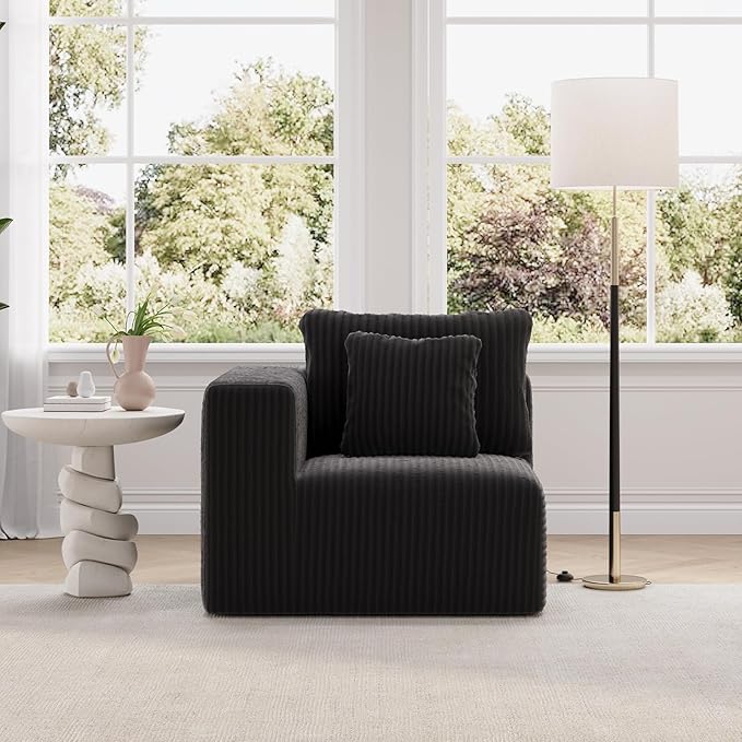 Novilla Modular Sectional Sofa, Modern Cloud Sectional Couch with Smarts Coil™ Support, Upholstered Boneless Couch for Living Room Apartments Bedroom, No Assembly Required (Left-arm Seat)