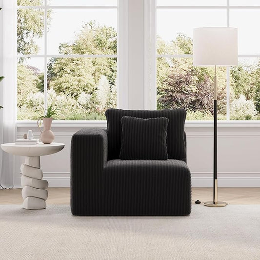 Novilla Modular Sectional Sofa, Modern Cloud Sectional Couch with Smarts Coil™ Support, Upholstered Boneless Couch for Living Room Apartments Bedroom, No Assembly Required (Left-arm Seat)