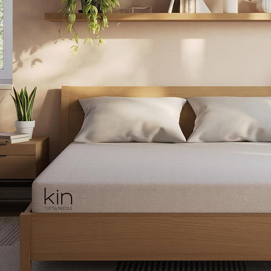 Kin By Tuft & Needle Firm 8" Twin Adaptive Foam Mattress in a Box, Cooling Pressure Relief, Balanced Support, 100 Night Trial, Fiberglass-Free, CertiPUR-US, 10-Year Limited Warranty