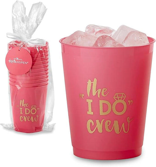 Kate Aspen Plastic Crew Stadium Cup, One Size (Pack of 1), Pink