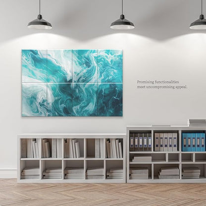 8-Pack Art Acoustic Panels Sound Absorbing Panels, 48x32 Inch Decorative Acoustic Panels, Sound Absorbing Wall Art with Nano Glue for Recording and Home Studio, Office,Conference