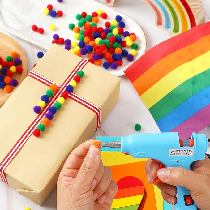 SEPGLITTER 1000 Pieces Rainbow Pride Pom Poms Balls for Crafts Making DIY Holiday Pride Day Month Parades Decorations Supplies