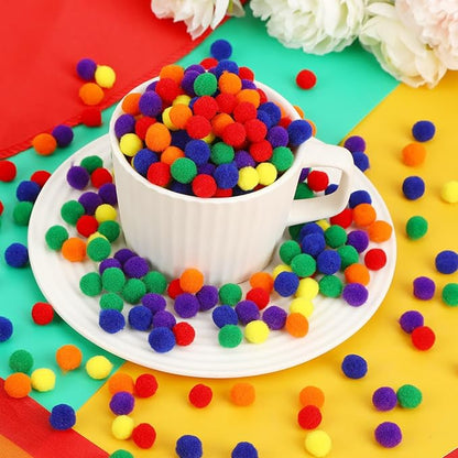 SEPGLITTER 1000 Pieces Rainbow Pride Pom Poms Balls for Crafts Making DIY Holiday Pride Day Month Parades Decorations Supplies
