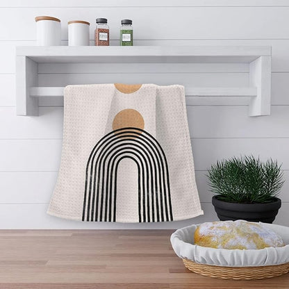 OHSUL Boho Kitchen Towels Set of 2 Mid Century Modern Tea Towels Boho Gifts