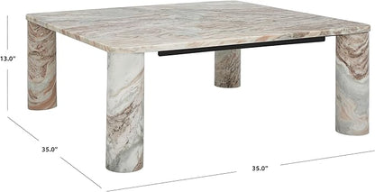 SAFAVIEH Couture Collection Nicoletta White/Brown Marble Coffee Table