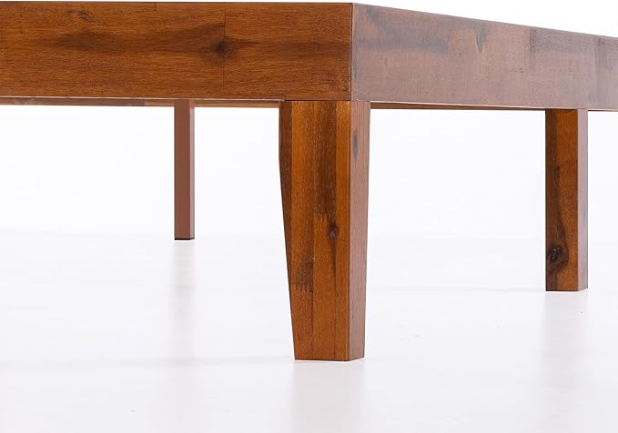 Mellow Naturalista Classic 12-Inch Solid Wood Platform Bed | Wooden Slats, No Box Spring Needed, Easy Assembly | Twin, Cherry