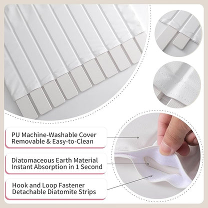 Stone Drying Mat for Kitchen Counter-Super Absorbent PU Dish Drying Mat, Quick Dry Stone Mat Kitchen for Dishes, Bottles & Cups, Large Foldable Stone Dish Drying Mat, Non-Slip Kitchen Mat