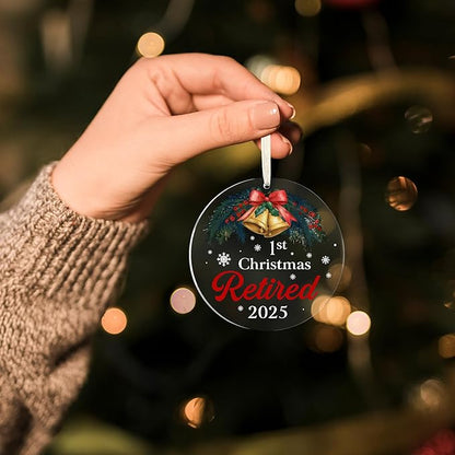 First Christmas Retired Ornament 2025, Retirement Gift for Woman, Men, Happy Retirement Gifts for Nurses, Teacher, Police, Doctor, Coach, Boss, Coworker, Mom, Dad, Friend, Best Retiring Present