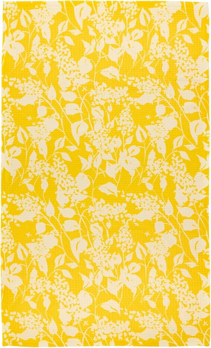 Modern Style Premium Kitchen Tea Towel Super Absorbent Fast Drying Microfiber Sunlit Florals